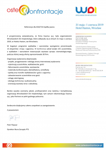 WDI - Osteokonfrontacje 2019